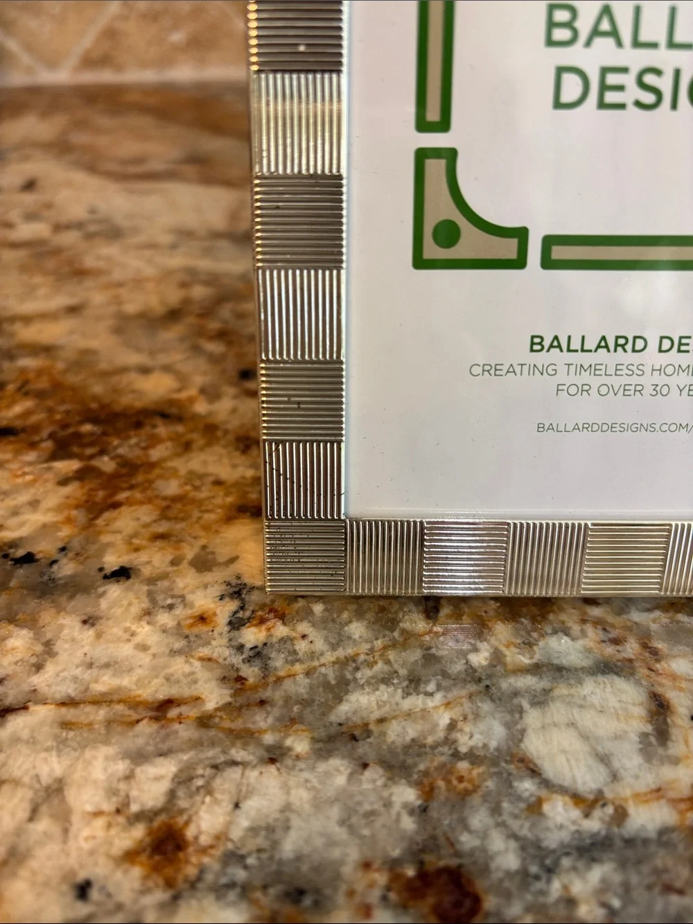 Bunny Williams for Ballard Designs Silver Ribbed Picture Frame